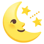 stella che brilla + faccina ultimo quarto di luna