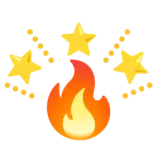 stella che brilla + fuoco