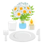fiore + piatto e posate