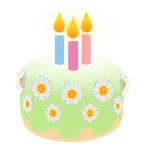 fiore + torta di compleanno