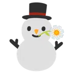 fiore + pupazzo di neve senza neve