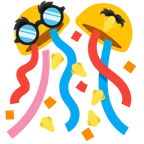 Konfettiball + verkleidet