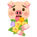 หน้าหมู + ช่อดอกไม้