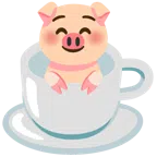 หน้าหมู + เครื่องดื่มร้อน