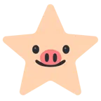 หน้าหมู + ดาวสีขาวขนาดกลาง