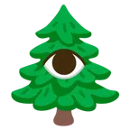 occhio + albero sempreverde