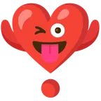 fantasma + punto esclamativo a cuore