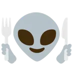 alieno + piatto e posate