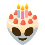 alieno + torta di compleanno