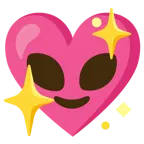 alieno + cuore che luccica