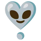 alieno + punto esclamativo a cuore