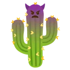 faccina arrabbiata con corna + cactus