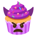 faccina arrabbiata con corna + cupcake
