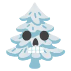 teschio + albero sempreverde