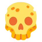 teschio + fetta di formaggio