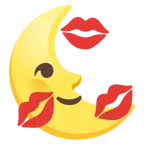 impronta della bocca + faccina ultimo quarto di luna