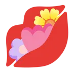 impronta della bocca + tulipano