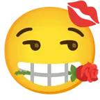 impronta della bocca + rosa