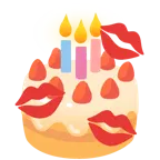 impronta della bocca + torta di compleanno