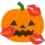 impronta della bocca + zucca di Halloween