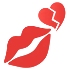 impronta della bocca + cuore infranto