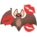 impronta della bocca + pipistrello