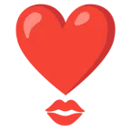 impronta della bocca + punto esclamativo a cuore