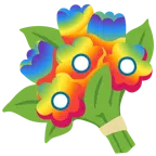 mazzo di fiori + arcobaleno
