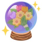 mazzo di fiori + sfera di cristallo