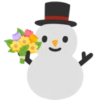 mazzo di fiori + pupazzo di neve senza neve