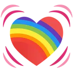 cuore che batte + arcobaleno