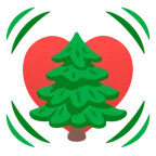 cuore che batte + albero sempreverde