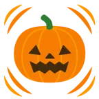 cuore che batte + zucca di Halloween