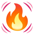 cuore che batte + fuoco