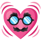 cuore che batte + faccina travestita