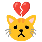 cuore infranto + muso di gatto