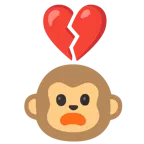 cuore infranto + muso di scimmia