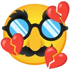 cuore infranto + faccina travestita
