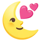 due cuori + faccina ultimo quarto di luna