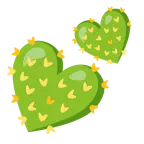 due cuori + cactus