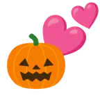 due cuori + zucca di Halloween