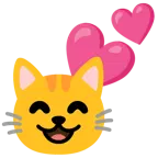 due cuori + muso di gatto