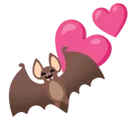 due cuori + pipistrello