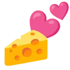 due cuori + fetta di formaggio