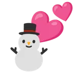 due cuori + pupazzo di neve senza neve