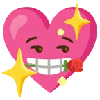 cuore che luccica + rosa