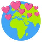 cuore con freccia + Europa e Africa