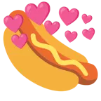 cuore con freccia + hot dog