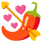cuore con freccia + peperoncino