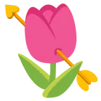 cuore con freccia + tulipano